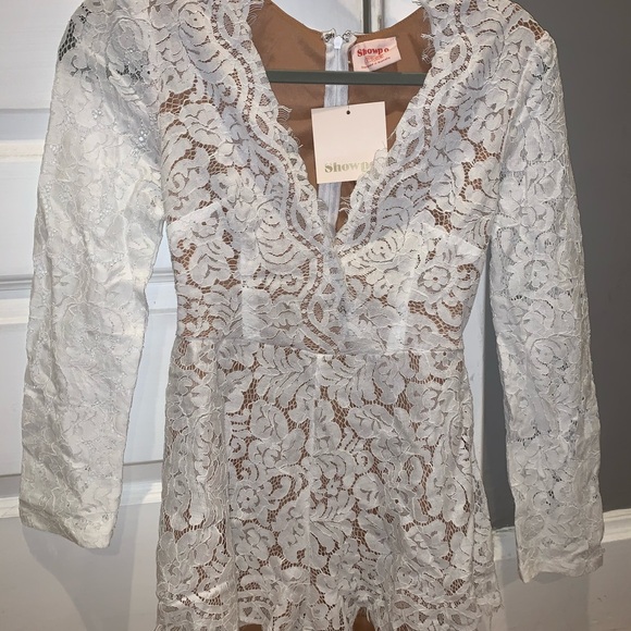 Showpo White Lace Romper - Picture 2 of 4